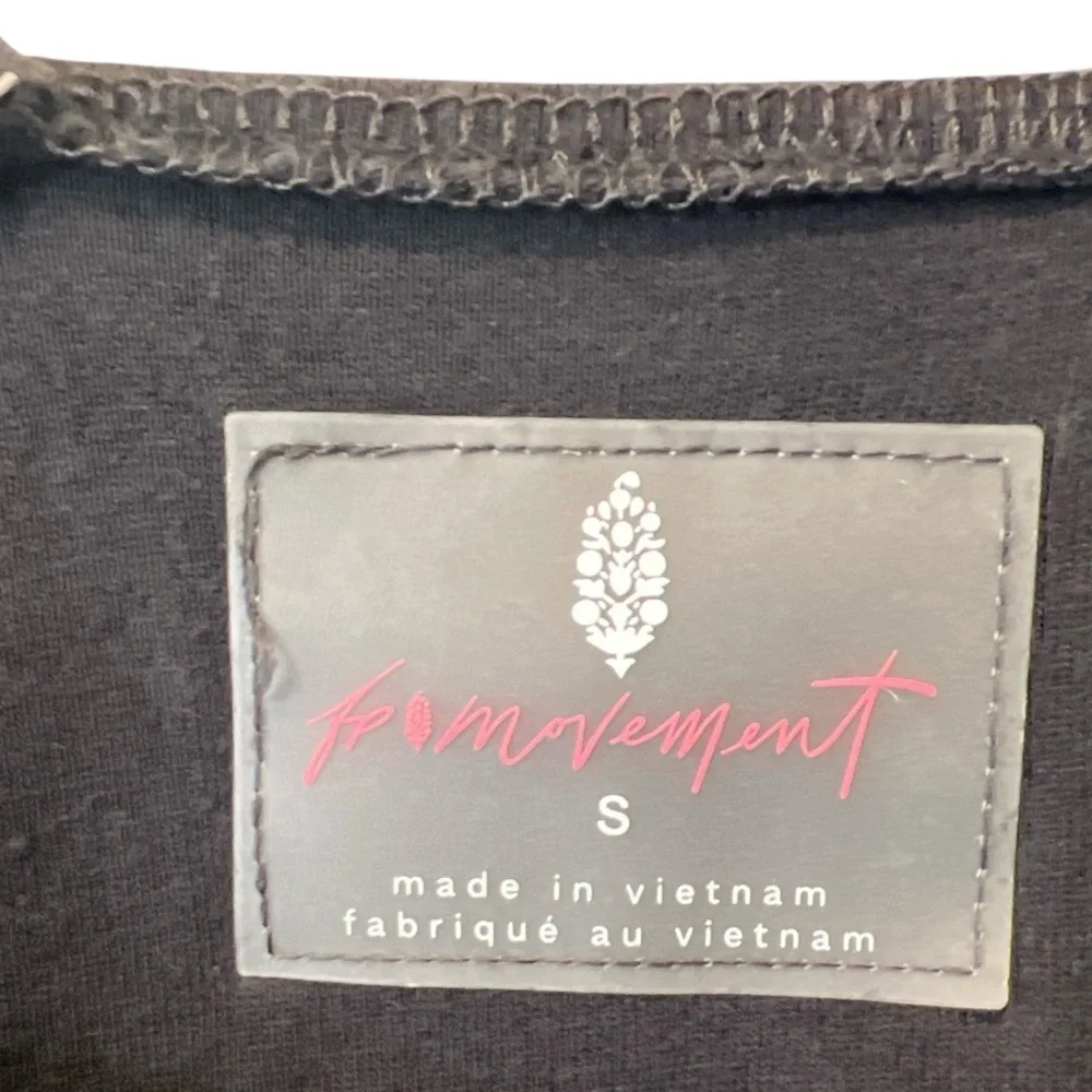 Free People Movement Hot Shot black jumpsuit oversized racerback pockets small - Picture 3 of 7